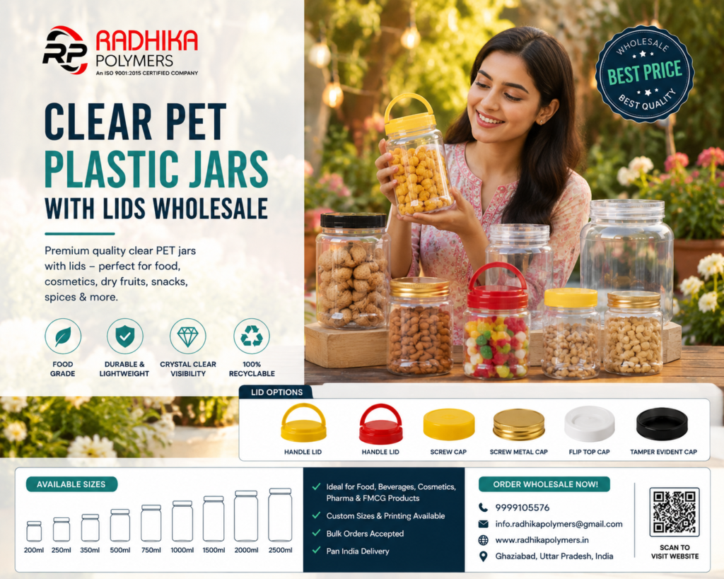 Clear PET Plastic Jars With Lids Wholesale (2026)